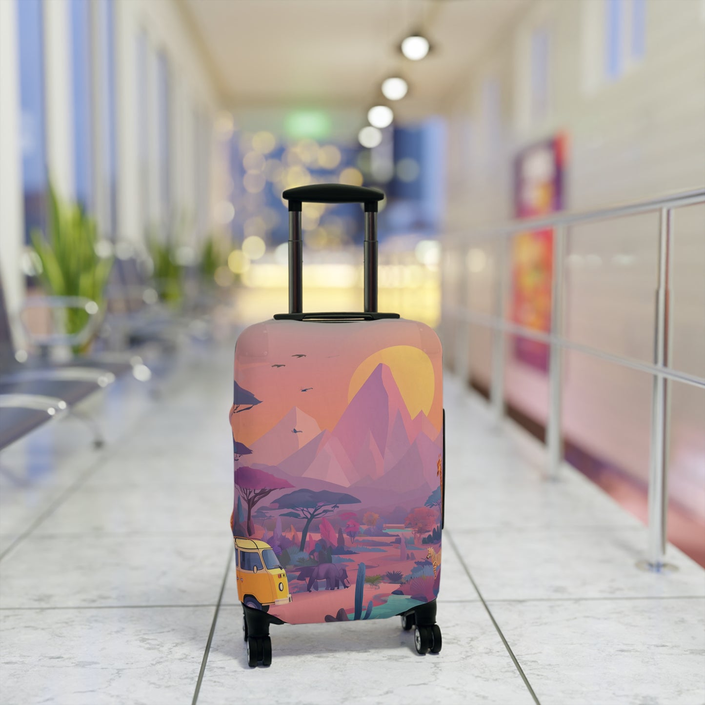African Safari Luggage Cover | Travel Accessory, Suitcase Protector, Gifts for Travelers, Custom Travel Gear