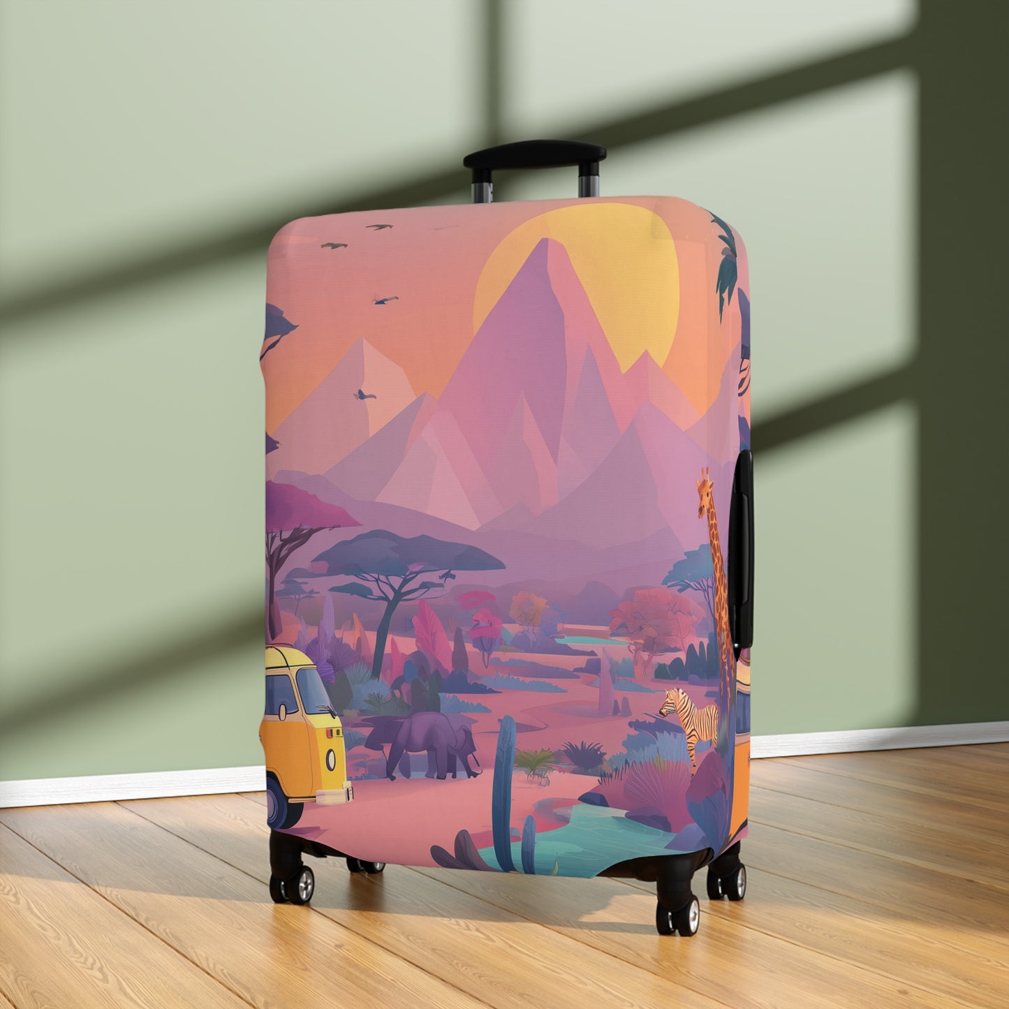 African Safari Luggage Cover | Travel Accessory, Suitcase Protector, Gifts for Travelers, Custom Travel Gear