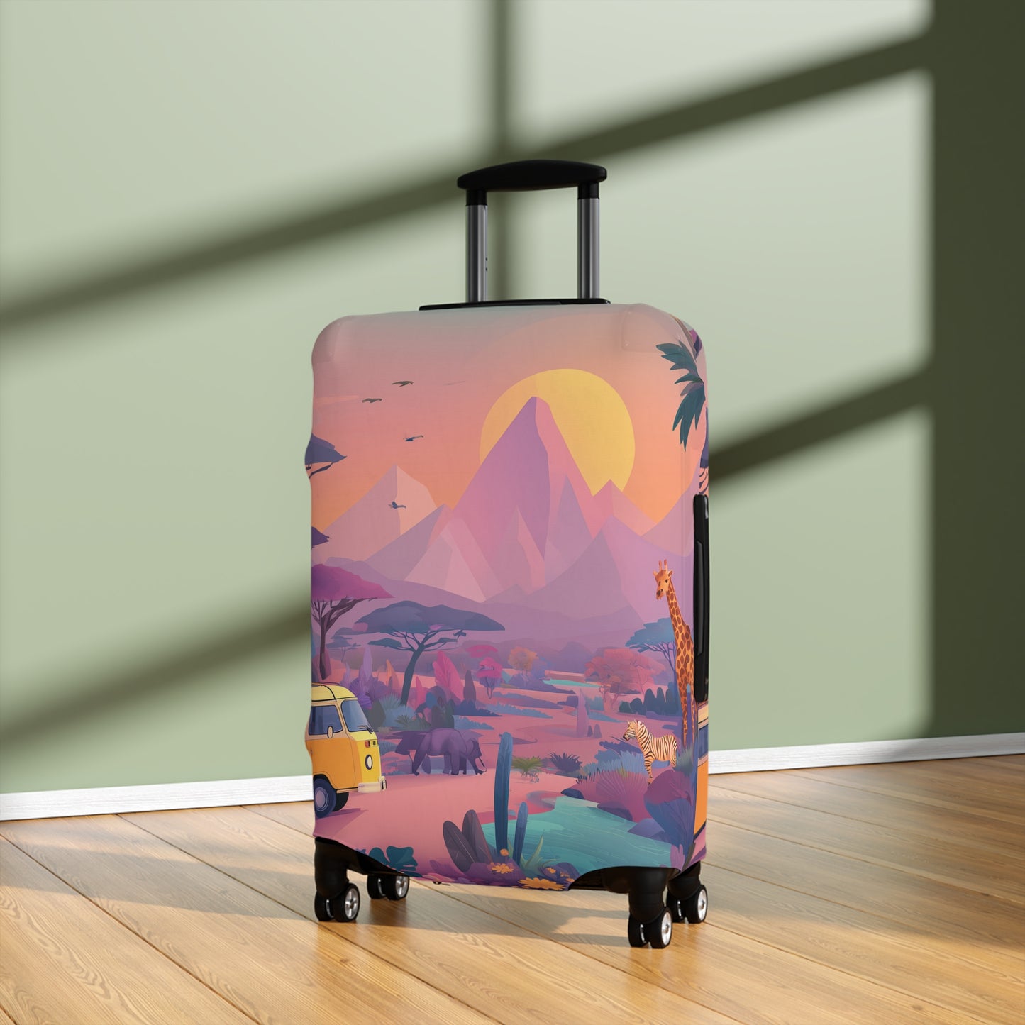 African Safari Luggage Cover | Travel Accessory, Suitcase Protector, Gifts for Travelers, Custom Travel Gear