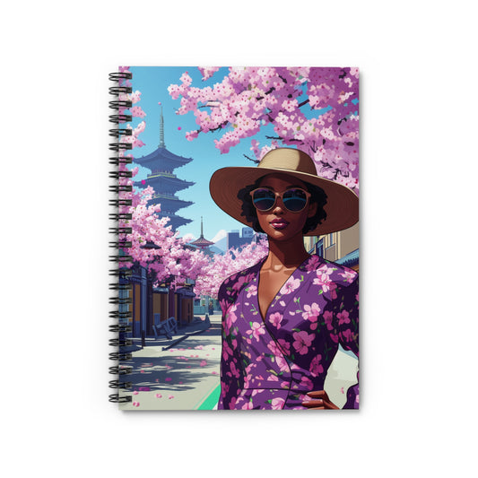 Passport Pages Journal - Japan Edition - Ruled Line Spiral Notebook