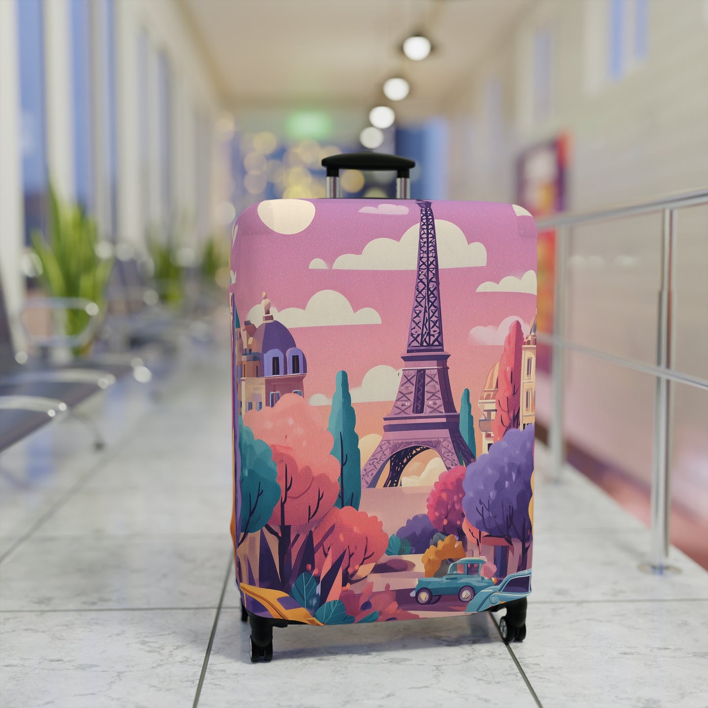 Parisian Dream Luggage Cover | Travel Accessory, Suitcase Protector, Gifts for Travelers, Custom Travel Gear