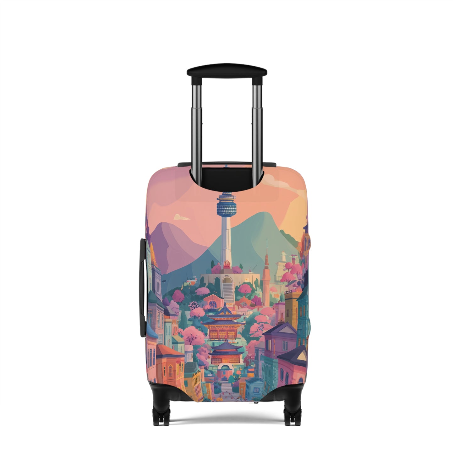 Seoul Spirit Luggage Cover | Travel Accessory, Suitcase Protector, Gifts for Travelers, Custom Travel Gear