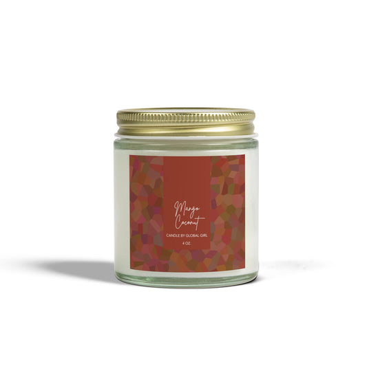 Mango Coconut Travel Candle - Made with Coconut Apricot Wax