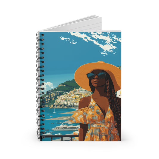 Passport Pages Journal - Amalfi Coast Edition - Ruled Line Spiral Notebook