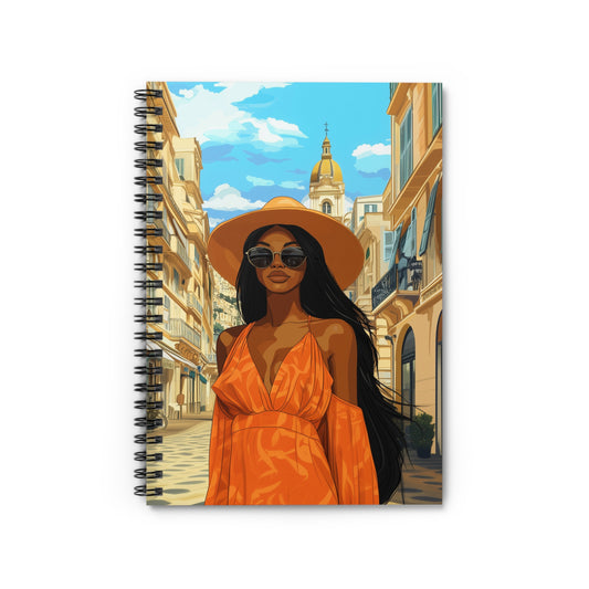 Passport Pages Journal - Monaco Edition - Ruled Line Spiral Notebook