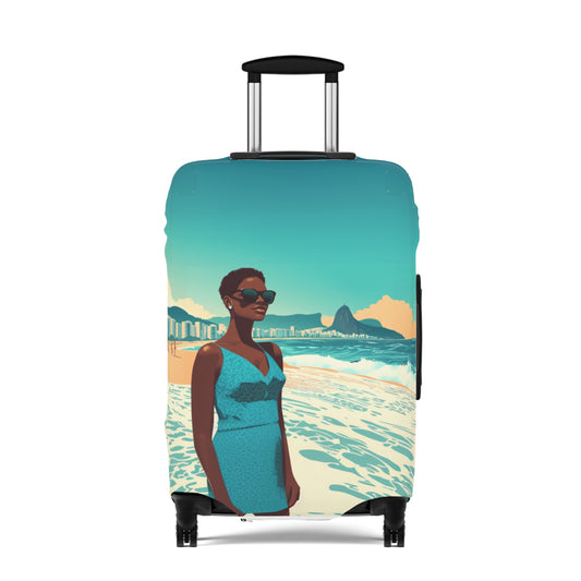 Luggage Cover - Girl on the Beach in Rio