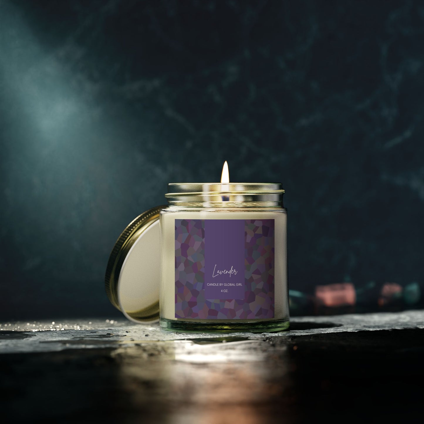 Coconut Apricot Wax Travel Candle - Lavender