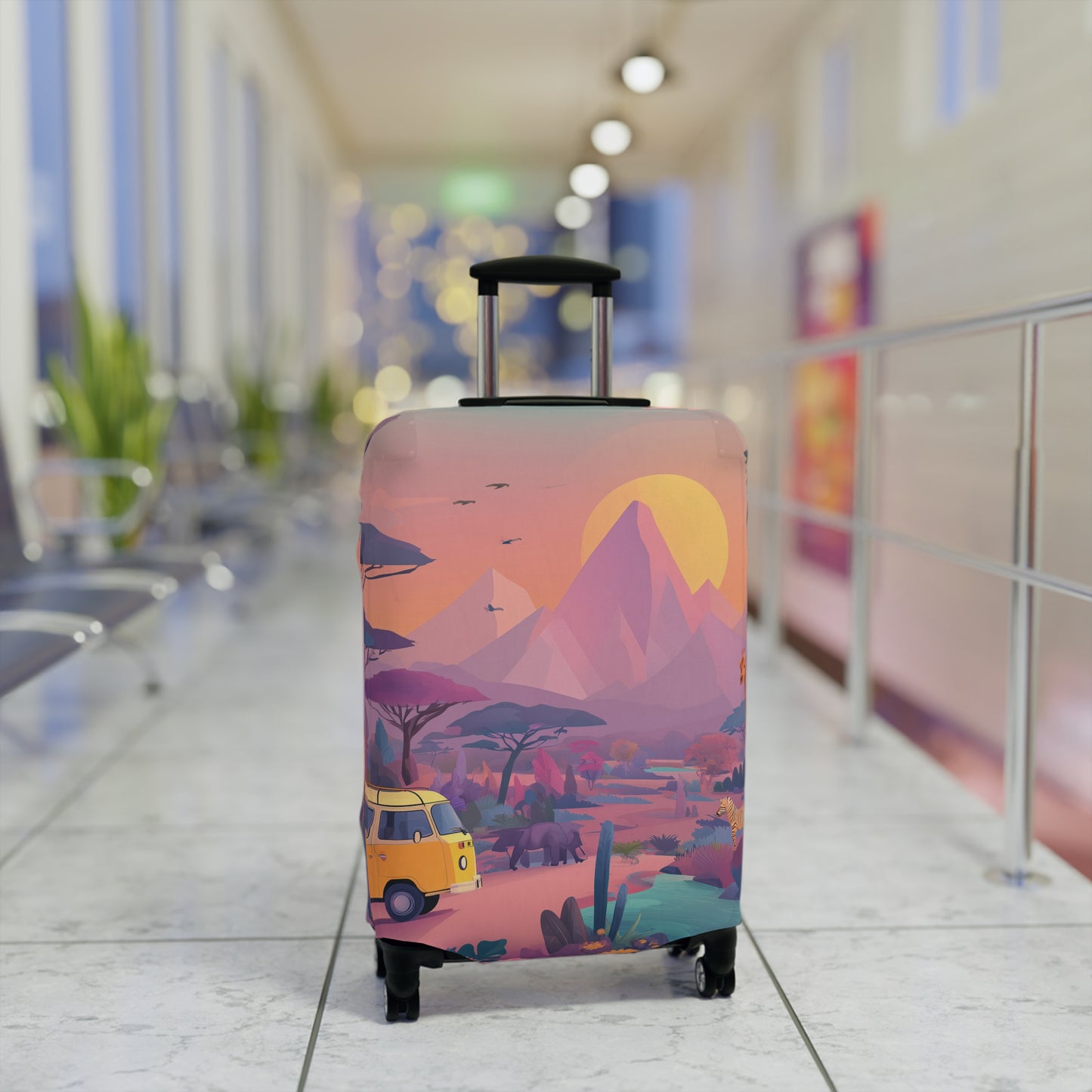 African Safari Luggage Cover | Travel Accessory, Suitcase Protector, Gifts for Travelers, Custom Travel Gear