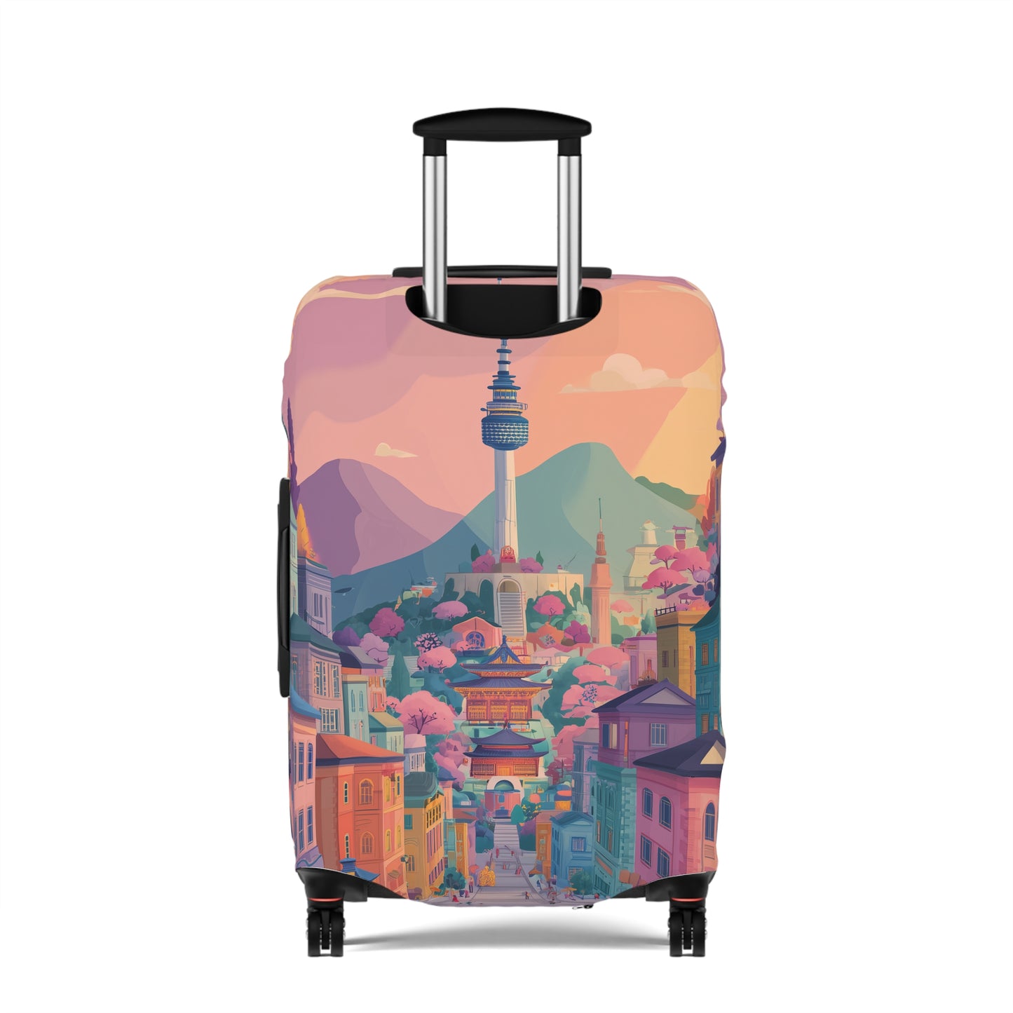Seoul Spirit Luggage Cover | Travel Accessory, Suitcase Protector, Gifts for Travelers, Custom Travel Gear
