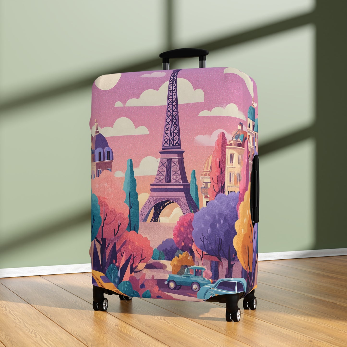 Parisian Dream Luggage Cover | Travel Accessory, Suitcase Protector, Gifts for Travelers, Custom Travel Gear
