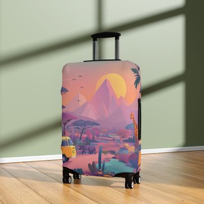 African Safari Luggage Cover | Travel Accessory, Suitcase Protector, Gifts for Travelers, Custom Travel Gear