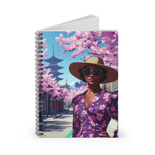Passport Pages Journal - Japan Edition - Ruled Line Spiral Notebook