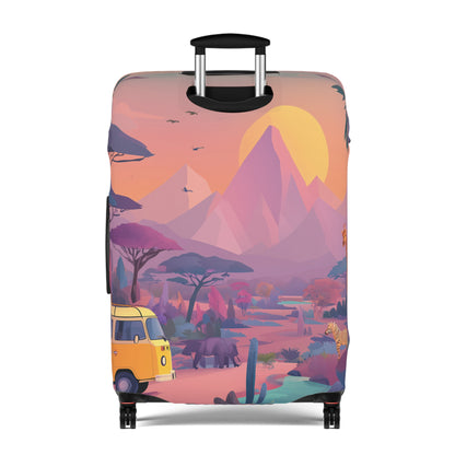 African Safari Luggage Cover | Travel Accessory, Suitcase Protector, Gifts for Travelers, Custom Travel Gear