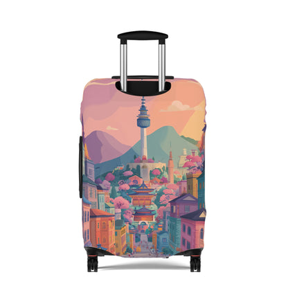Seoul Spirit Luggage Cover | Travel Accessory, Suitcase Protector, Gifts for Travelers, Custom Travel Gear